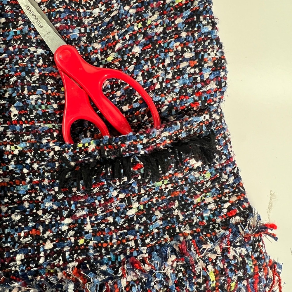 Ann Taylor‎ Multicolor Button Jacket Fringe Fiesta Tweed Small Petite NEW - Picture 6 of 16